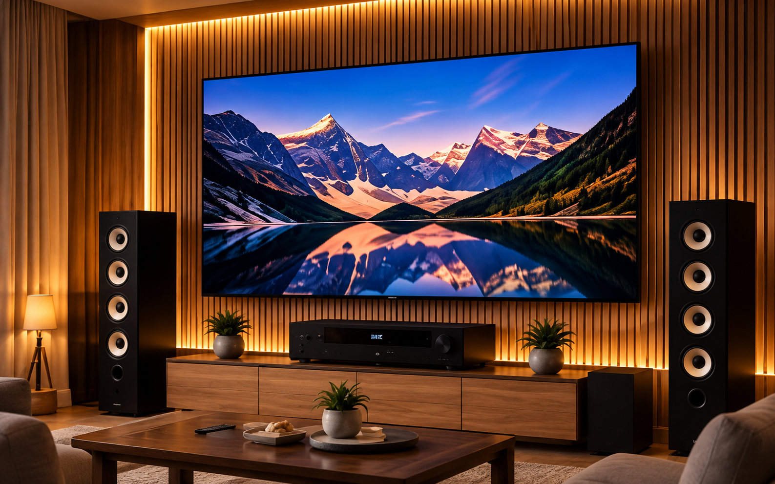 Luxury home theater setup